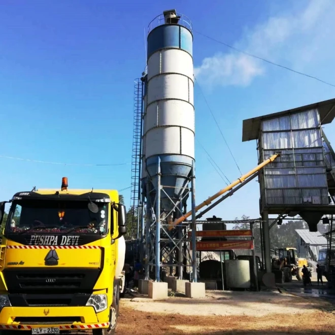 Hot selling Automatic stationary concrete mixing plant 50m3/h ready mix mobile concrete batch plant with PLD batcher