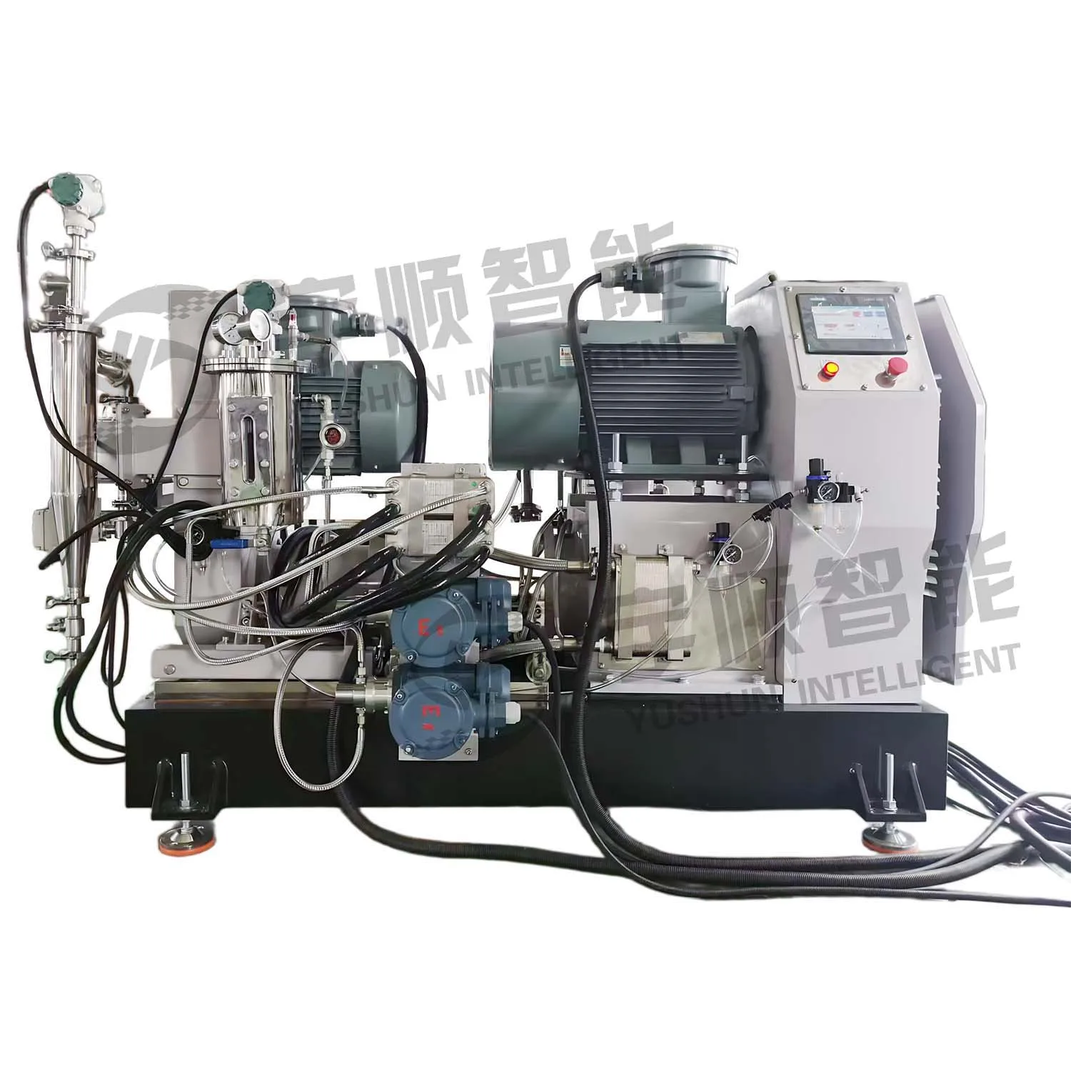 China 30L dual power centrifugal bead mill industrial grinding machines horizontal sand mill