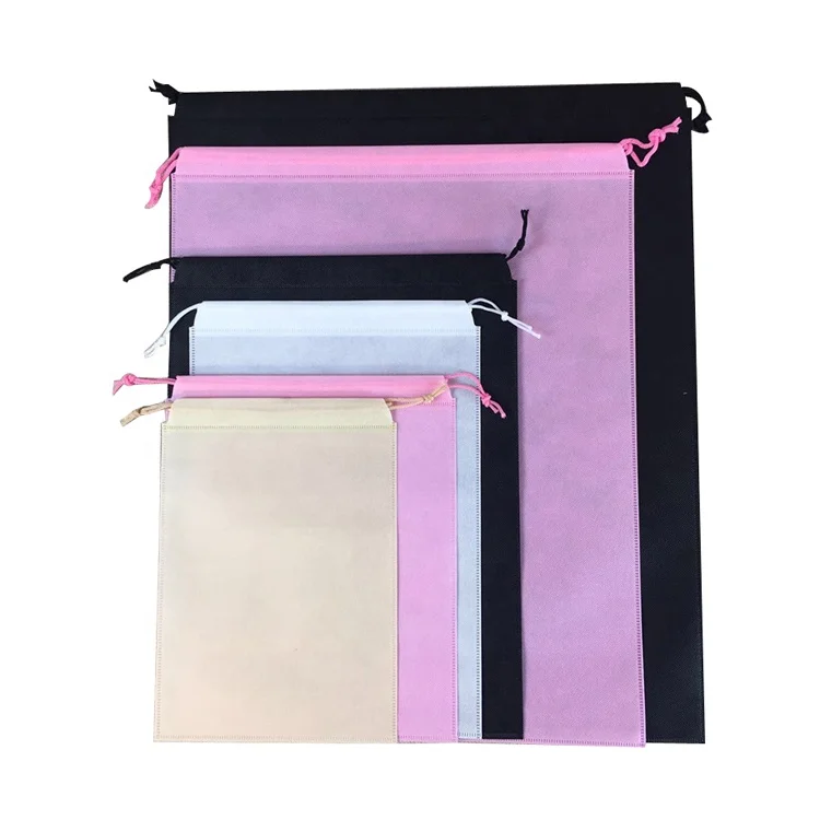
Eco-friendly pp spunbond non woven fabric material anti-dust grocery bag nonwoven 43x34cm drawstring bag 