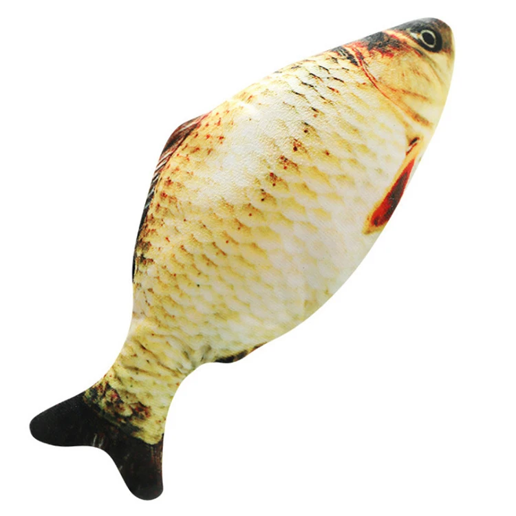 
Hot Plush Fish Shaped Interactive Cat Toy Simulation Electric Playing Cat Fish Toy 