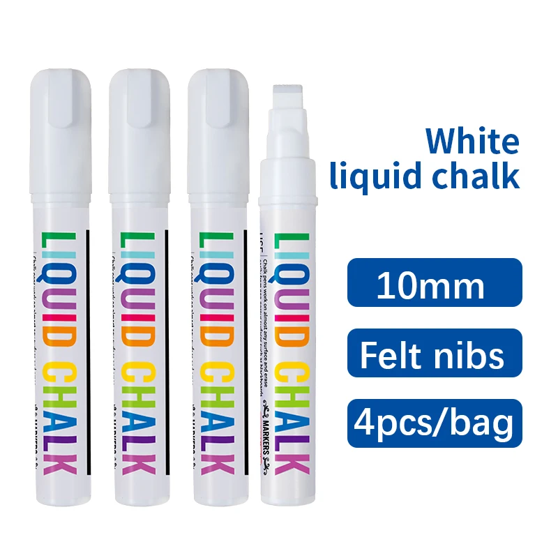 Custom liquid chalk light board pen painting water-soluble erasable blackboard pen for child safety