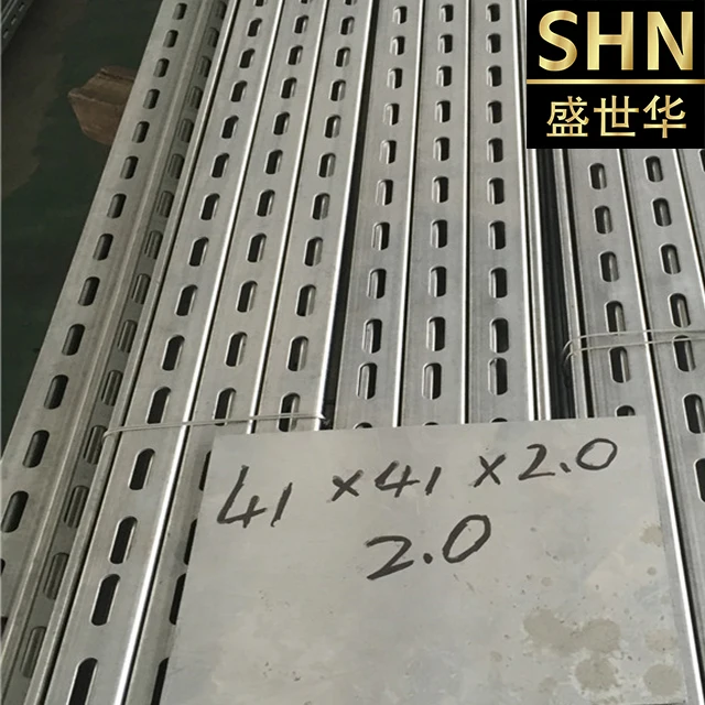 structural metal stainless steel galvanized strut structural solar panel slotted strut channel china factory double unistrut