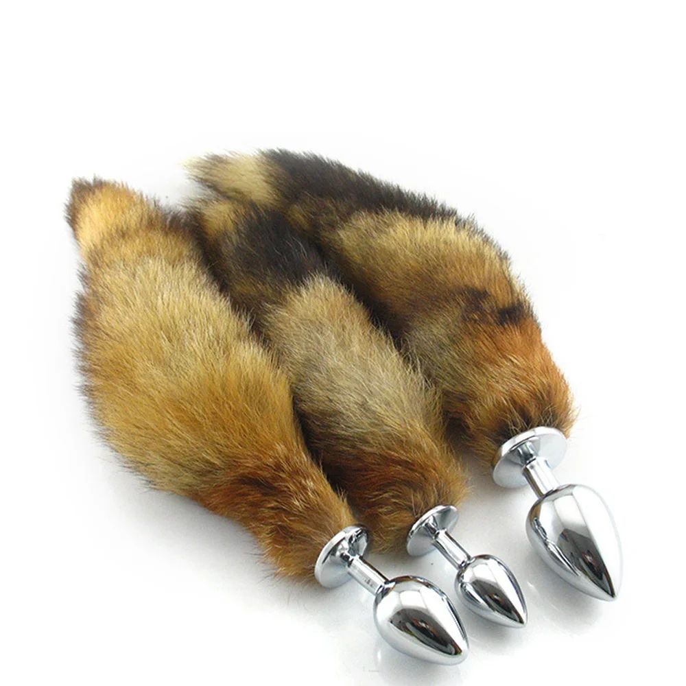 Анальная пробка с лисьим хвостом металлическая секс-игрушка для взрослых секс-продукт из нержавеющей