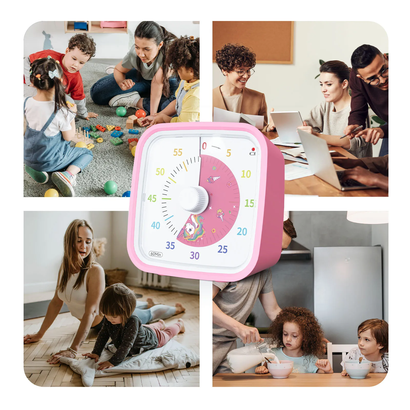 Newest Productivity timer Time management Easy Operation Kitchen Switch Countdown Timer OEM 60 Minute Visual Timers For Kids