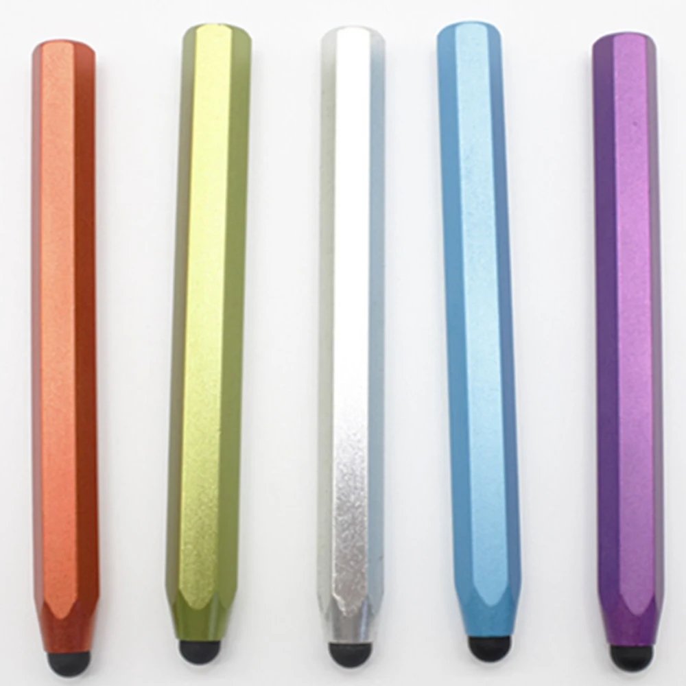Mobile Phone Tablet Metal Touch Screen Pen Hexagon Aluminum Stylus for iPhone Samsung Smart Phone PAD Pen