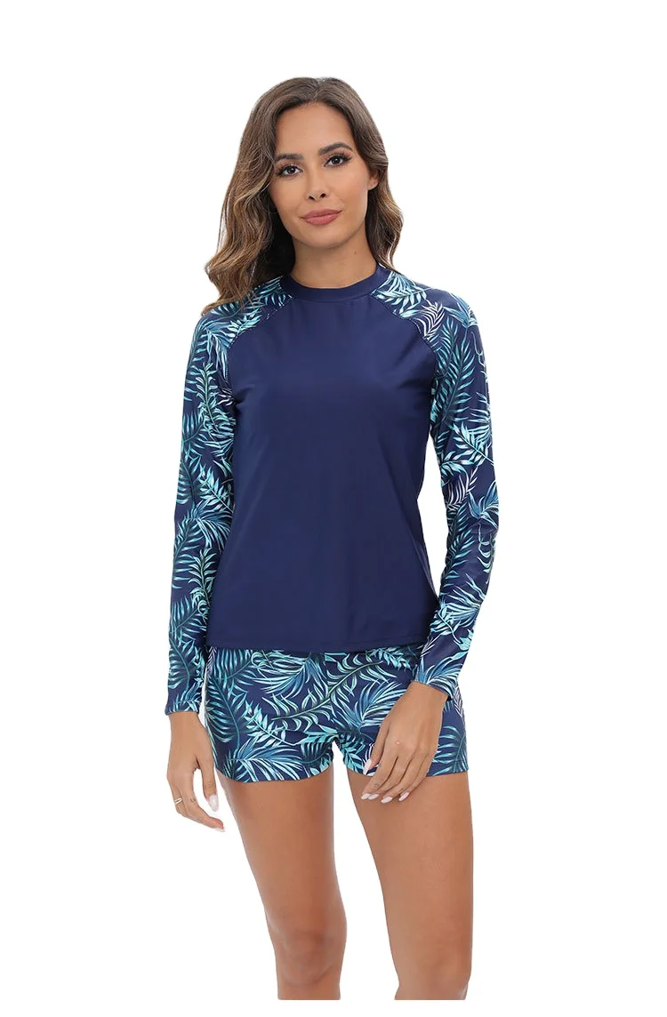 Trendy Women s Swimwear Cross Border Split Style Long Sleeved Surfing Suit