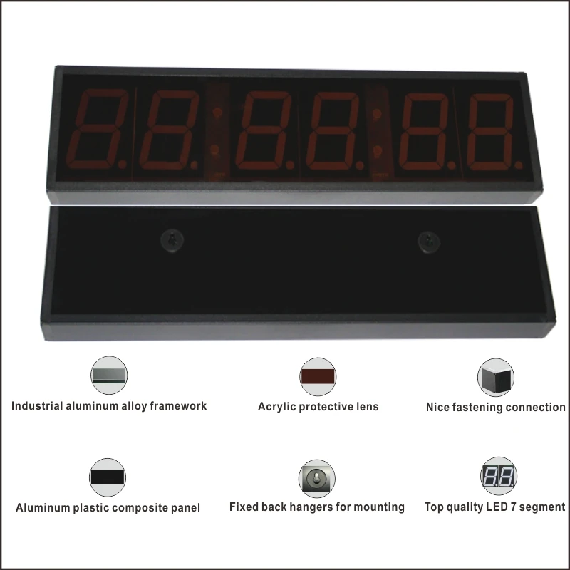 CHEETIE CP19 Customized Large 6 Digit LED Interactive Rock Climbing Troops Training Timer With Buzzer Button