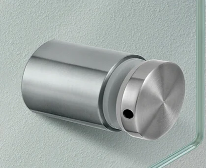 black glue cushion Glass Railing Standoff Stainless Steel 304 Solid wall Glass Standoff mounts Brackets Railing Clamp