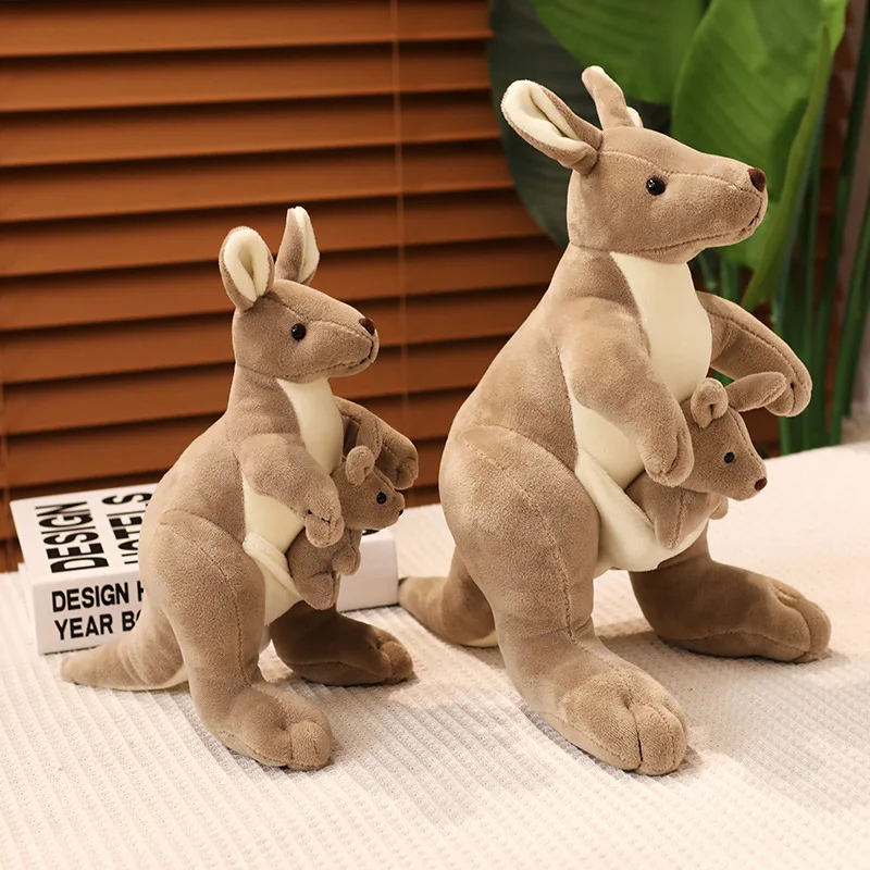 CPC Custom plush toy Kangaroo Stuffed plush Toy Animal With Little Cute Baby Kangaroo Doll Stuffed Toys