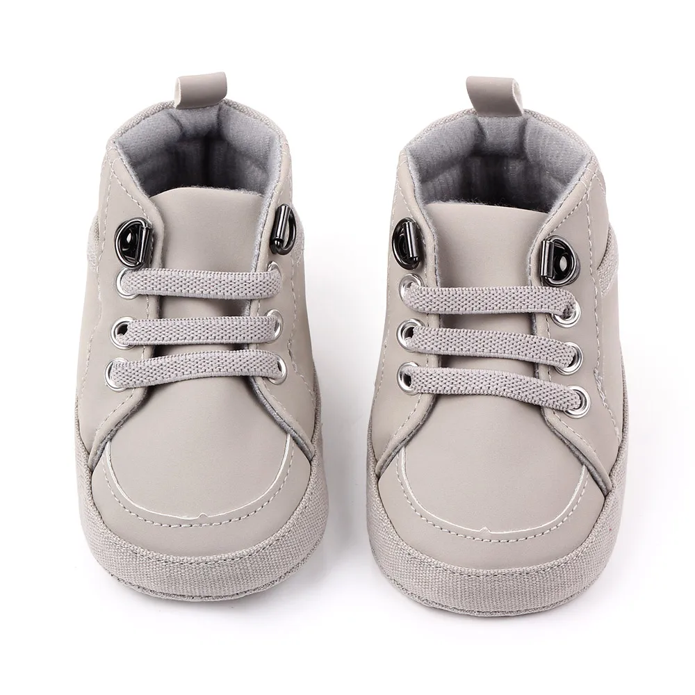 Infant Baby Boys Girls Canvas Toddler Sneakers Non-Slip First Walkers Ankle Boots