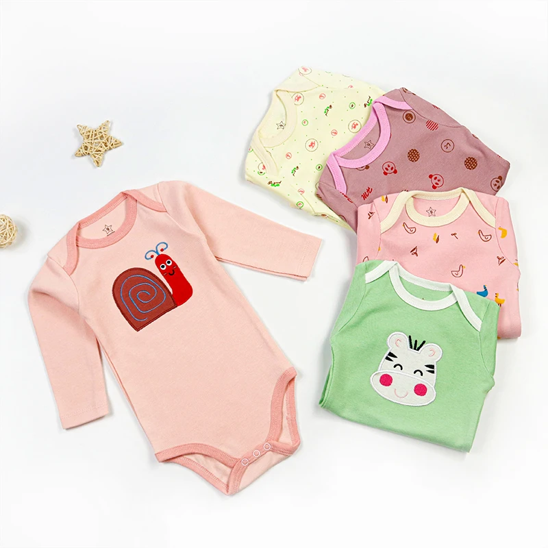 Wholesale Newborn Infant Clothes Clothing Long Sleeve Romper Long Sleeve Clothes Sets Baby Warm Clothes Baby Rompers 0-3 Months