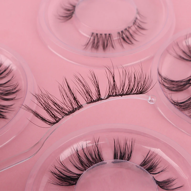 DIY Faux Mink Individual 3D Segmentes Lashes Wholesale Extra Fine Band Eyelashes Pre-cut Thin and Clear Band cluster lash kit