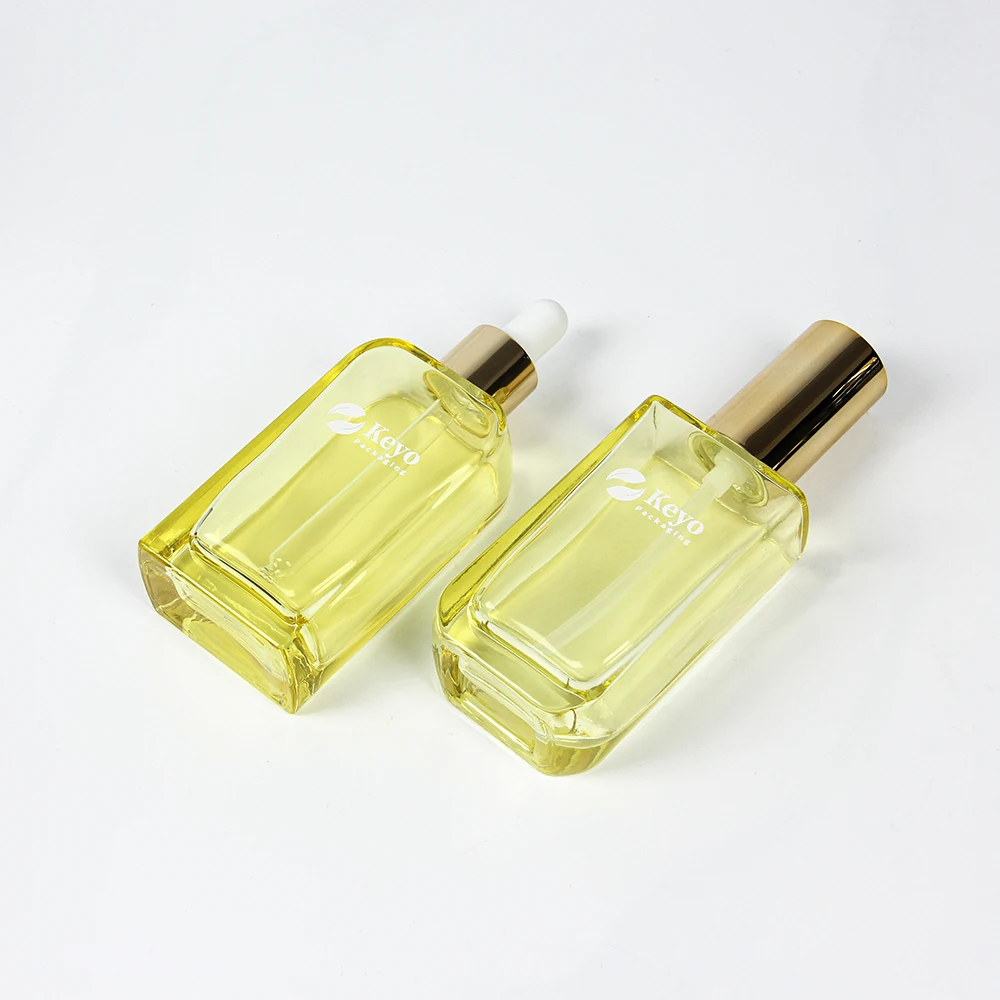 30ml 50ml High quality Cosmetic Skincare transparent clear Spray Pump Dropper for Essential Oil Glass  Bottle