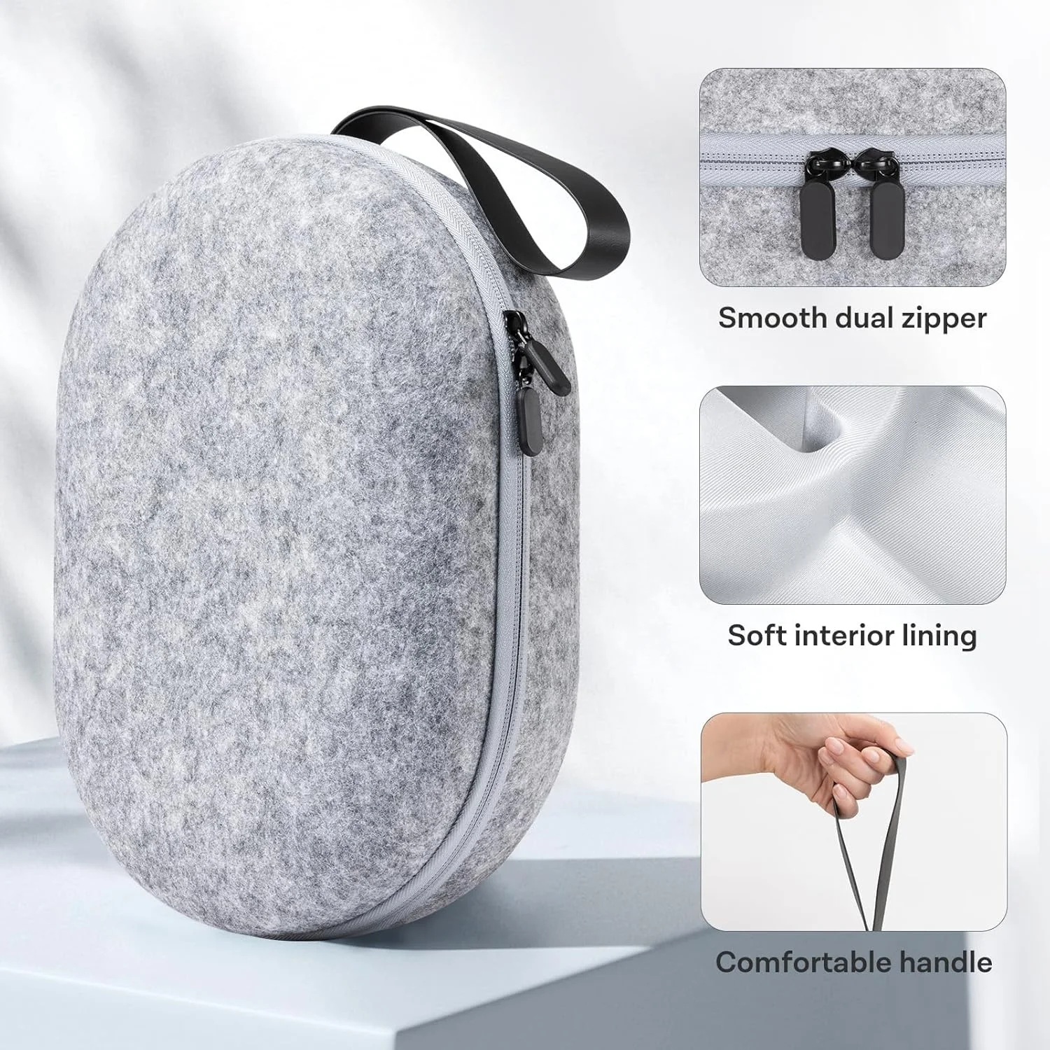 OEM Wholesale High Quality Felt VR Headset Storage Bag Custom Waterproof Shockproof VR Box Hard Shell Travel VR Glasses EVA Case