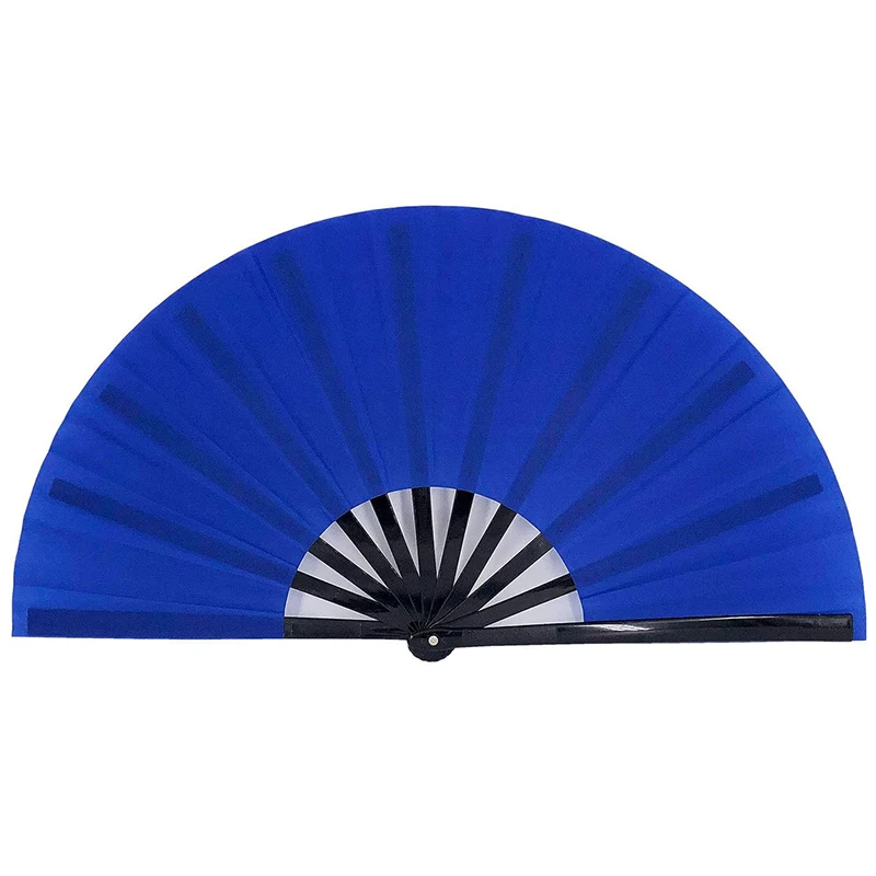 New Customized Clack Folding Hand Fan Large Bamboo Plastic Hand Fans Wedding for Festival Accessories Fans Wholesale