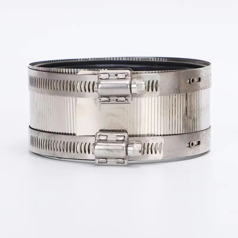 Heavy duty pipe fittings A type no-hub rubber lined couplings clamp