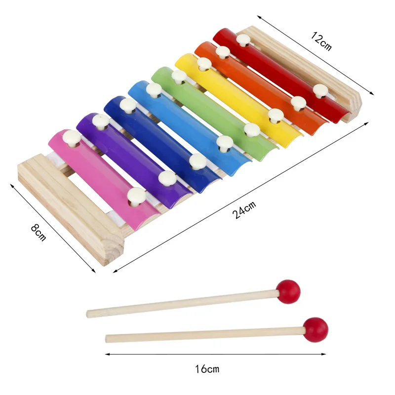 8-Note Music Instrument Toy Wooden Frame Style Xylophone Piano Colorful Children Kids Musical Funny Toys Baby Educational Gifts