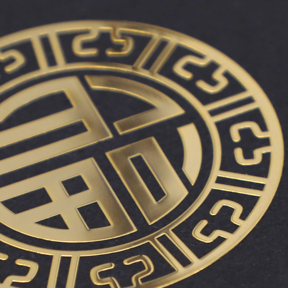 Custom 3d gold metal logo sticker for perfume bottle cosmetics label sticker