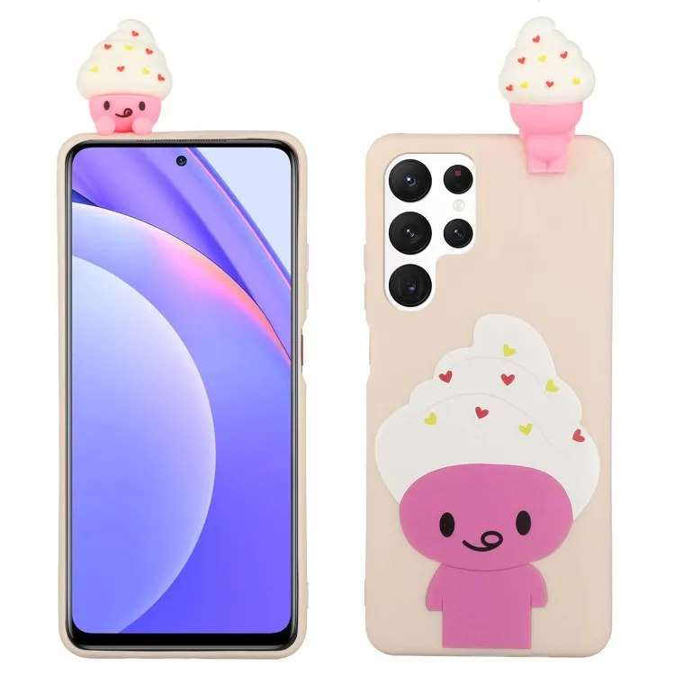 3D Animal Doll Decor TPU funny phone case for Samsung Galaxy S22 Ultra 5G cute phone cover mobile case