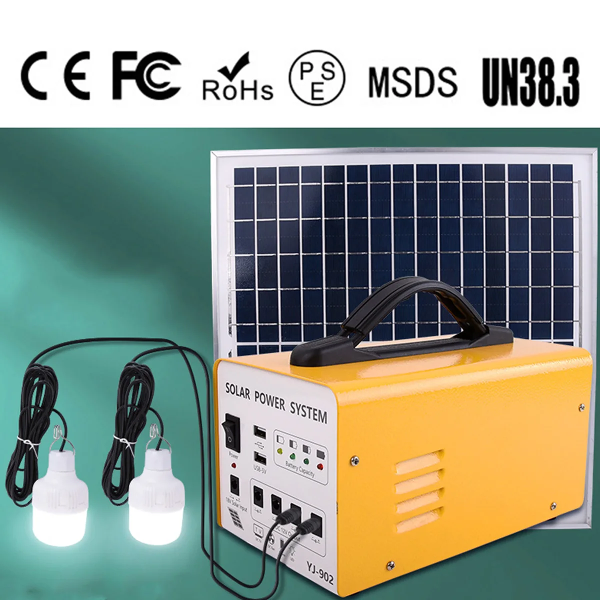 Solar Generator for Home Backup, Lithium Battery 12V Emergency, Outdoor Camping (Solar Panel Optional)