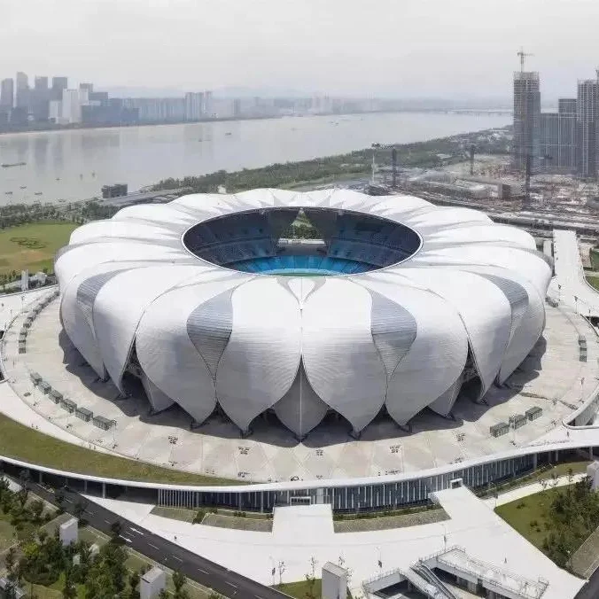 Multiple types of membrane materials for stadium roof  tensile largescale membrane structure architecture structures of membrane