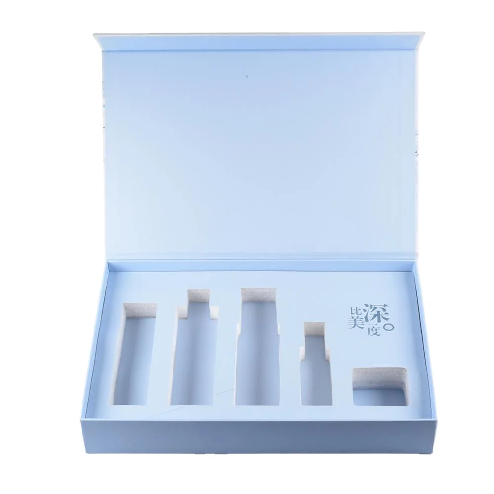 
Custom Packaging White color lid hinge base paper box with foam tray 