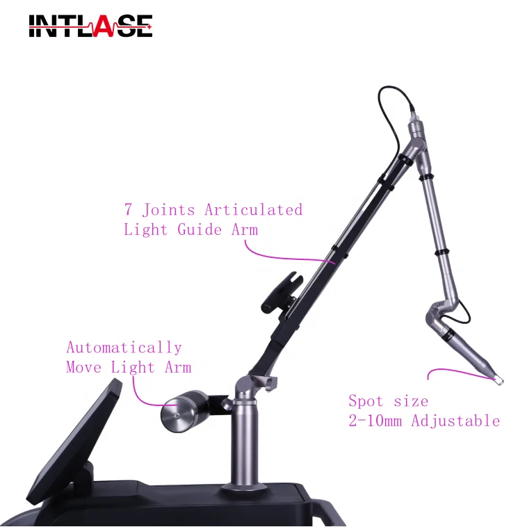prefessionl q-switch nd yag laser 7 joint articulated arm for tattoo removal laser light guide arm
