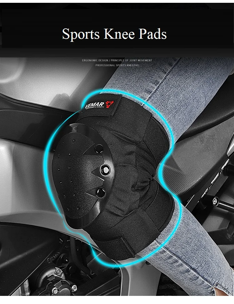 Motorcycle Elbow and Knee 4pcs Set Short Section Protective Motocross Knee Brace Knee Pads