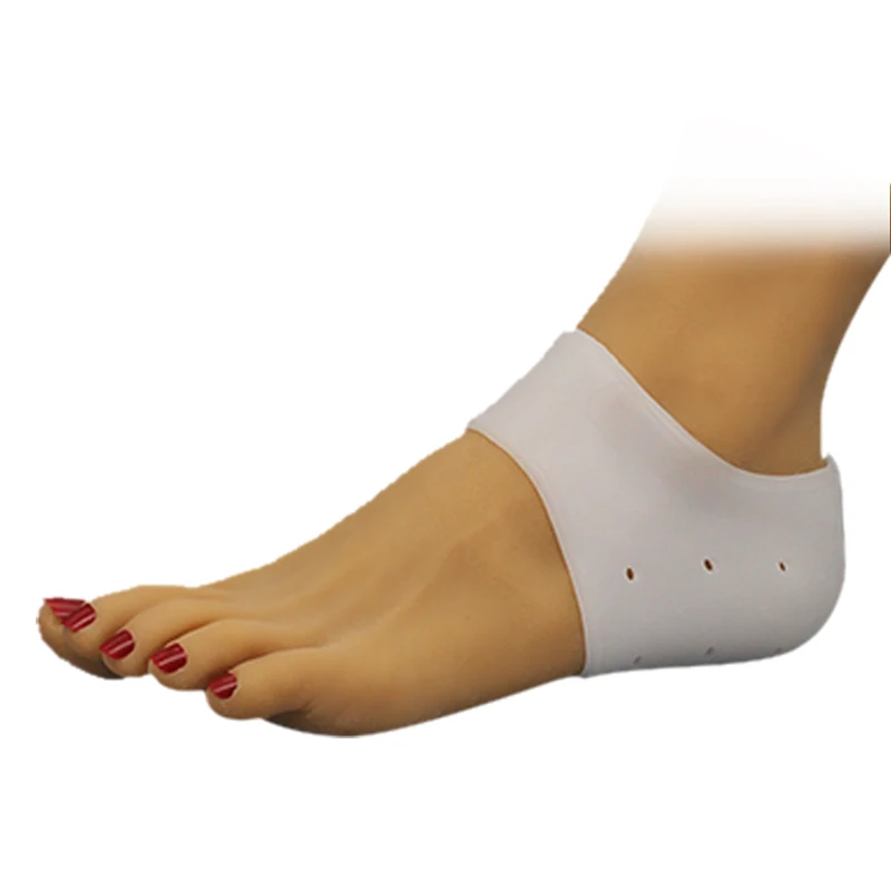 Breathable silicone gel heel cups protector for Cracked heel treatment Moisturizing heel sock Protector