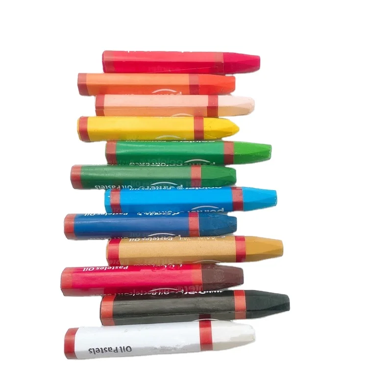 12 24 36 48 colors Hexagonal round triangle Oil Pastel