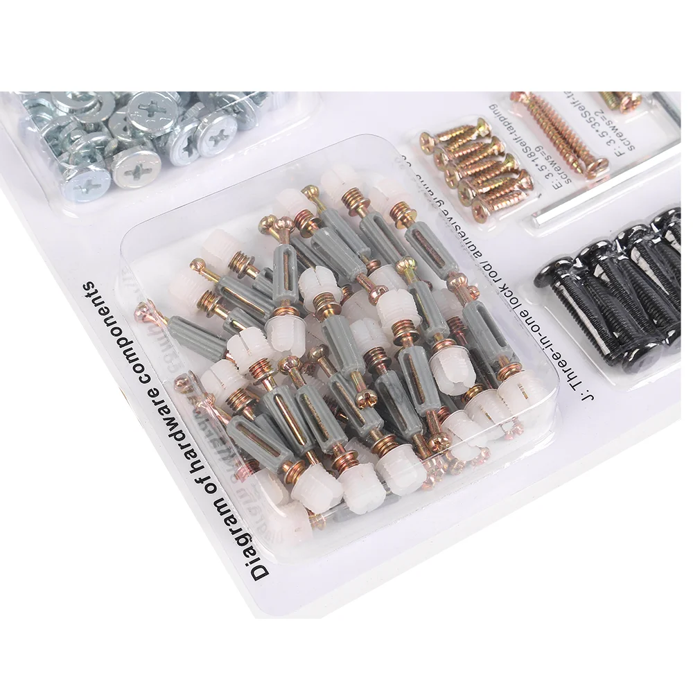 Custom Set Screw Connectors 316 Stainless Assorted Nut Bolts Screw Assembled For Shoe Cabinet Installation