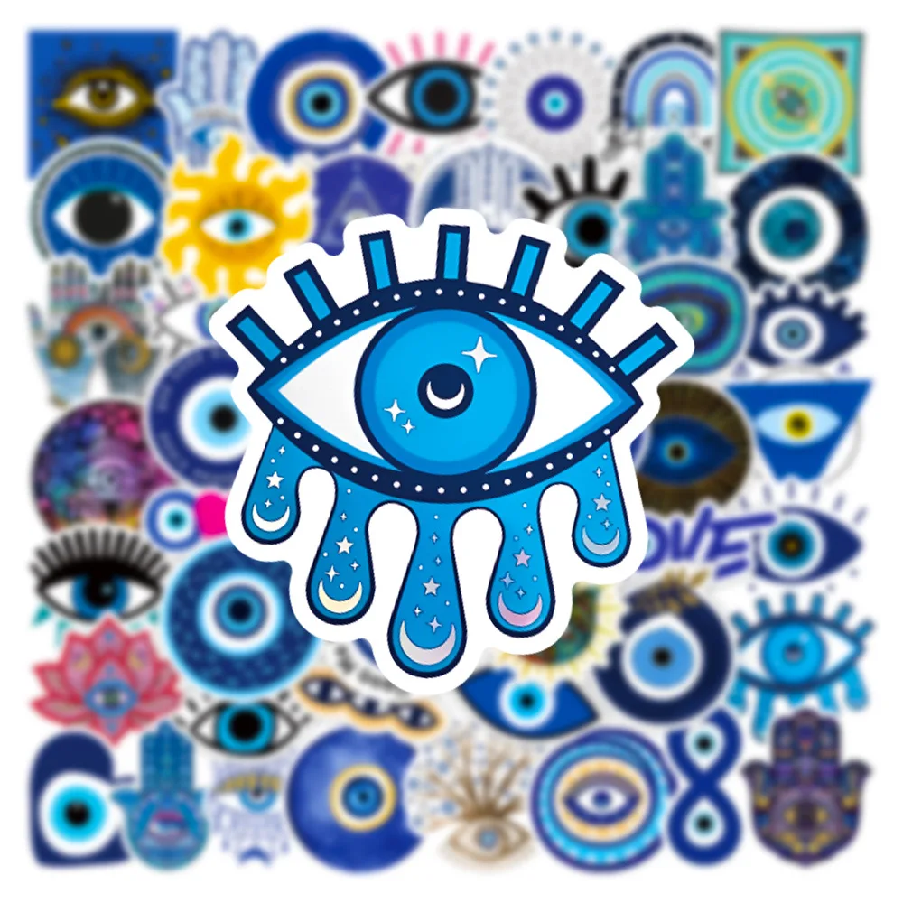 Cartoon Turkish Evil Eye Stickers Aesthetic Decals Decoration DIY Phone Notebook Laptop Cool Gothic Graffiti Sticker