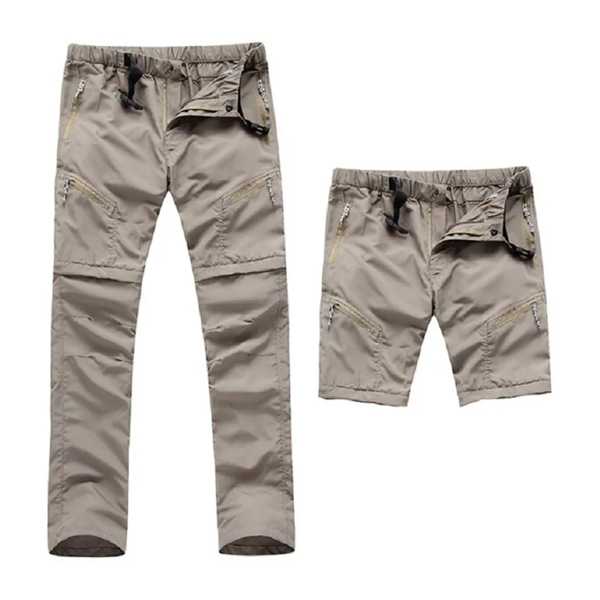 custom logo nylon cargo zip off hiking sport jogger pants