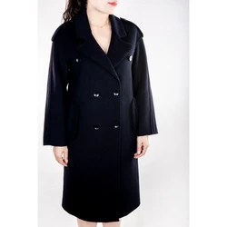 Autumn and winter long double breasted long duffle coat british navy women ladies pea coat