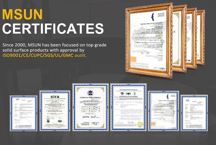 Elegant White Marble Sink Western Wall Mounted Wash Hand Basin Vanity Unit