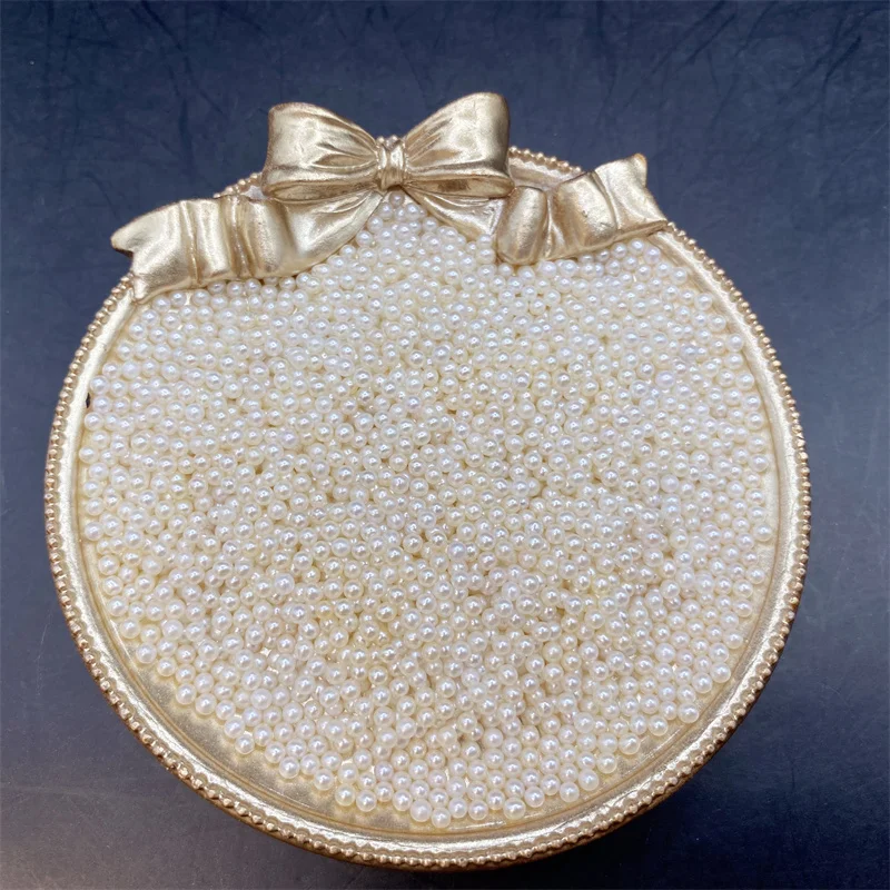 2-3 mm 2-4A Small White Pearl Round Nature Loose Freshwater Wholesale Pearls for Jewelry Making
