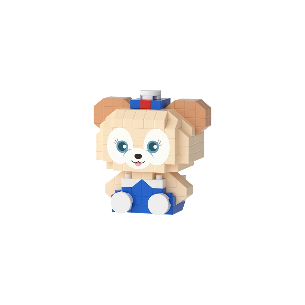 K15-20 Cartoon Sanrioes Stellalou Linabelle Strawberry Bear Small Particle Assembly Educational Building Blocks Kids Gift Toys
