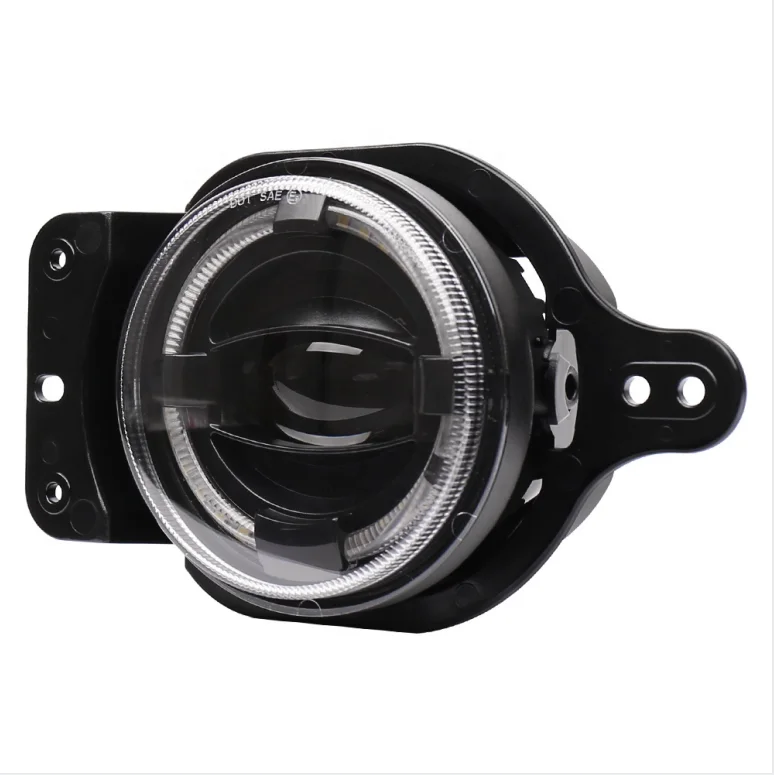 ACTEAM for harley davidson dual color reflective motorcycle chrome fog light drl offroad red bumper bulb with bracket