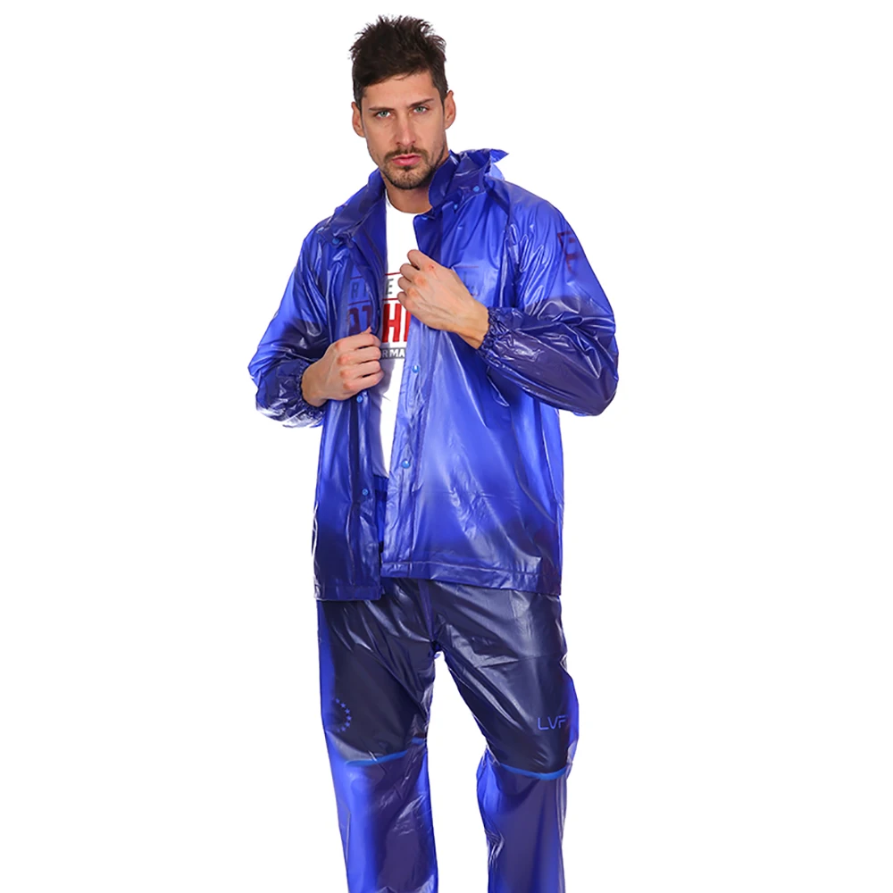 Customize Welcomed Rainsuit Colored Women Transparent Rainwear Pvc Raincoat