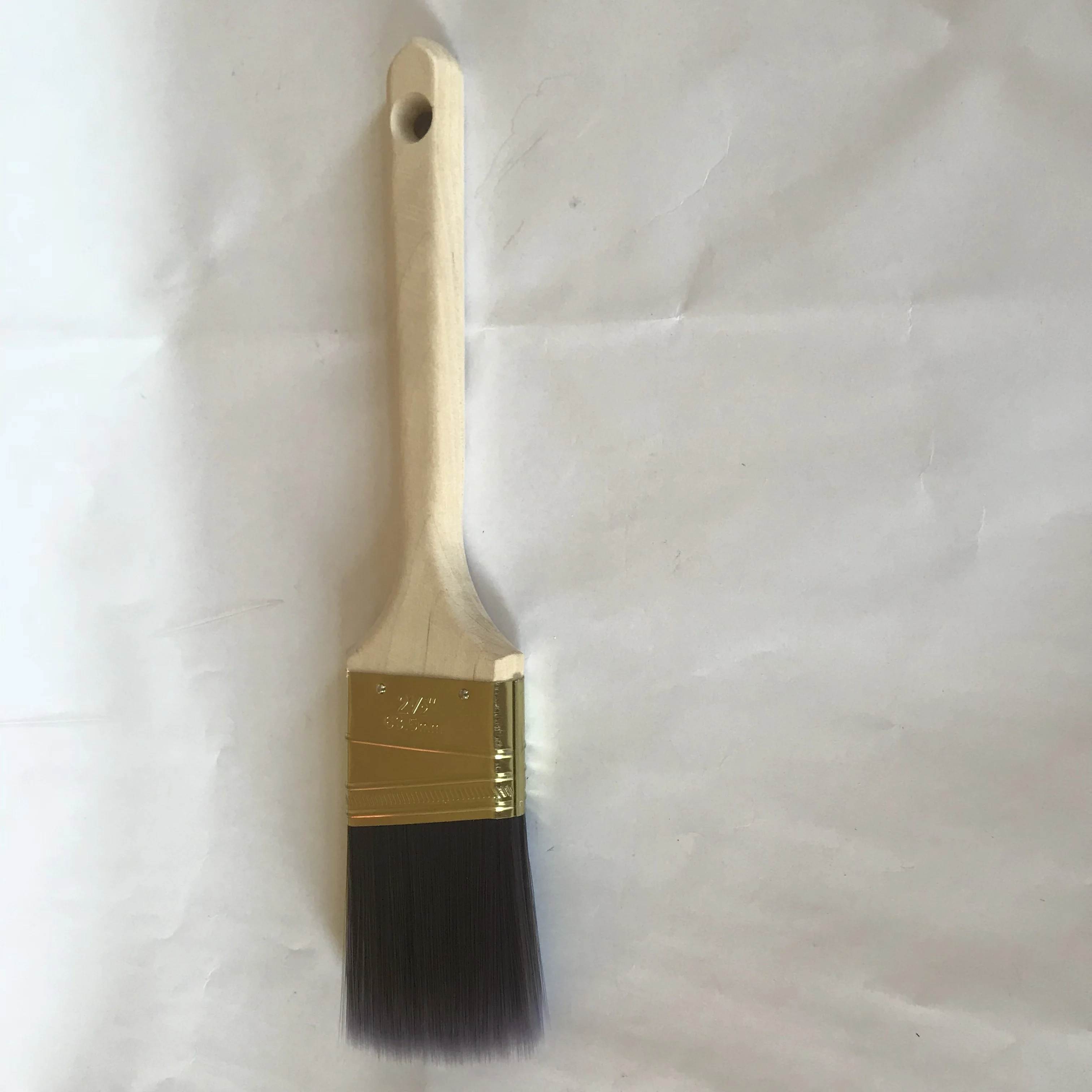 Paint brush With Black Tapered  filament and nature wooden handle