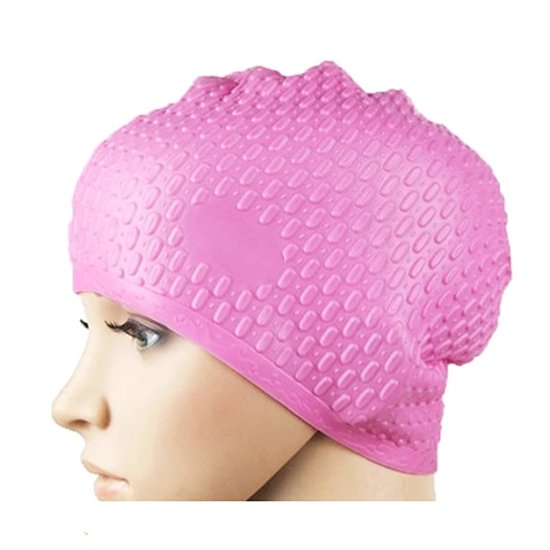 Swimming Hats Long Hair Women Swim Caps 100% Silicone High Quality Waterproof Swimming Cap