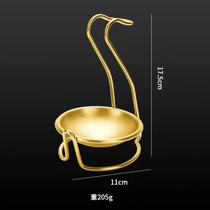 Catering Buffet Spoon Holder Set Stainless Steel Silver Gold Color Serving Kitchen Ladle Stand Rack Set