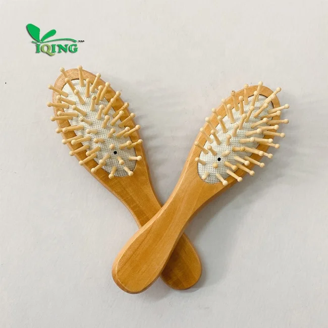 YQ-WBC16 Factory Price Hot Sell Comfortable Style Adult Children Baby Hair Comb Wooden Airbag Massage Round Comb