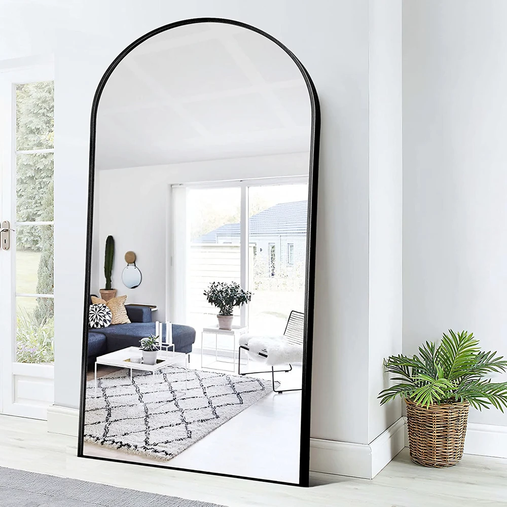 Wholesale arch metal frame full length floor free stand mirror wall mirror Home decor
