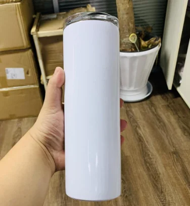 Factory price double wall DIY Total straight non tapered all straight blank sublimation skinny tumbler For Heat Press Printing