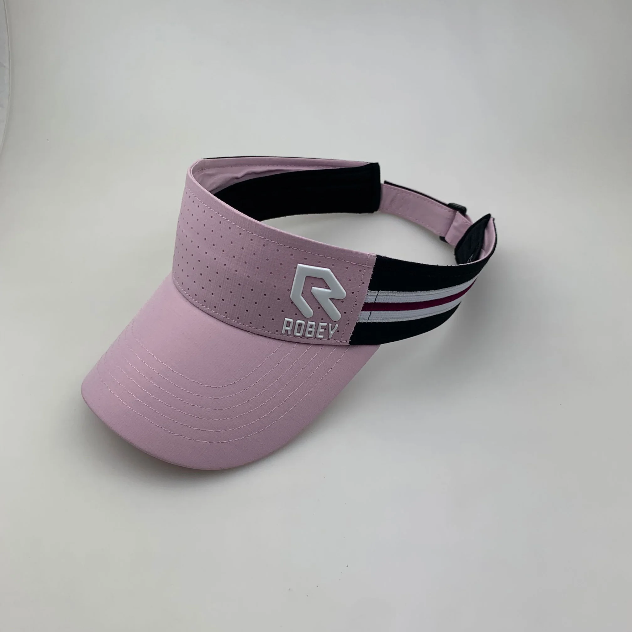 Wholesale Custom TPU hot pressing Logo  Outdoor Visor Beach Adjustable Sun Cap Visor Hats lasor hole tennis hat cap