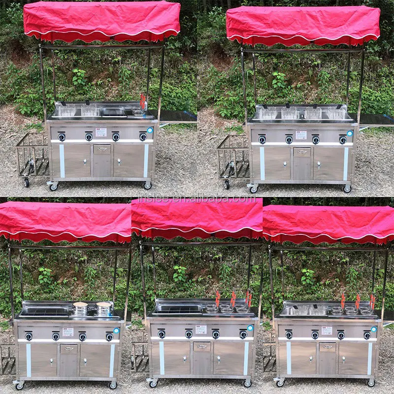 Mobile Camper Trailer Snack Food Truck Street Fast Catering Vending Cart Hot Dog Van With Ce Certification