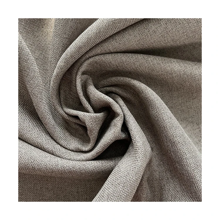 Custom high quality   imitation linen  backout  curtain fabric  roller blinds fabric 	for hotel