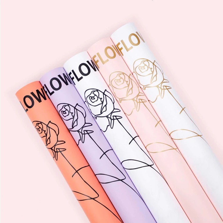 Пластиковая Водонепроницаемая оберточная бумага для цветов на День святого Валентина, материал для букета на английском языке, товары для флористов