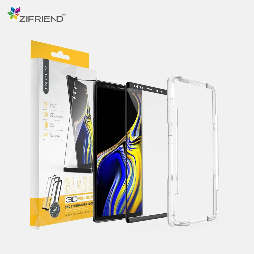 3D Big Curved edge case friendly Mobile phone tempered glass screen protector for samsung S8 S9 S10 Note 10 Note 9 note 8